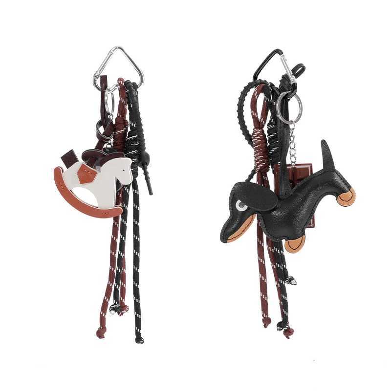 Braided Rope Bag Pendant Keychain Pendant Fashion Style Leather Dachshund Pendant Suitable For Phone Bag Accessories M251215
