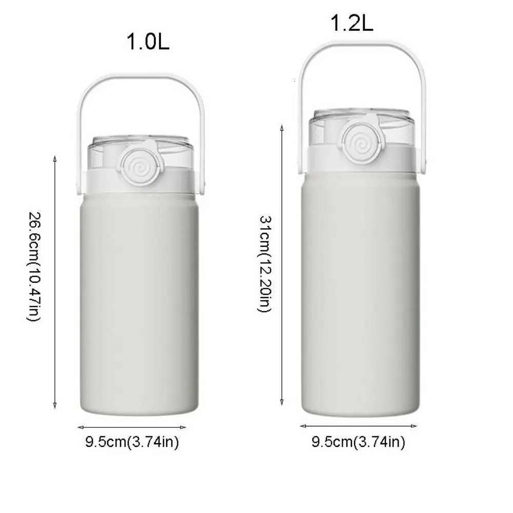 Portable 1L/12L Thermos Cup Stainless Steel Large Capacity Straw Thermal Bottle Keep Hot/Cold Vacuum Flask Soprt H251215