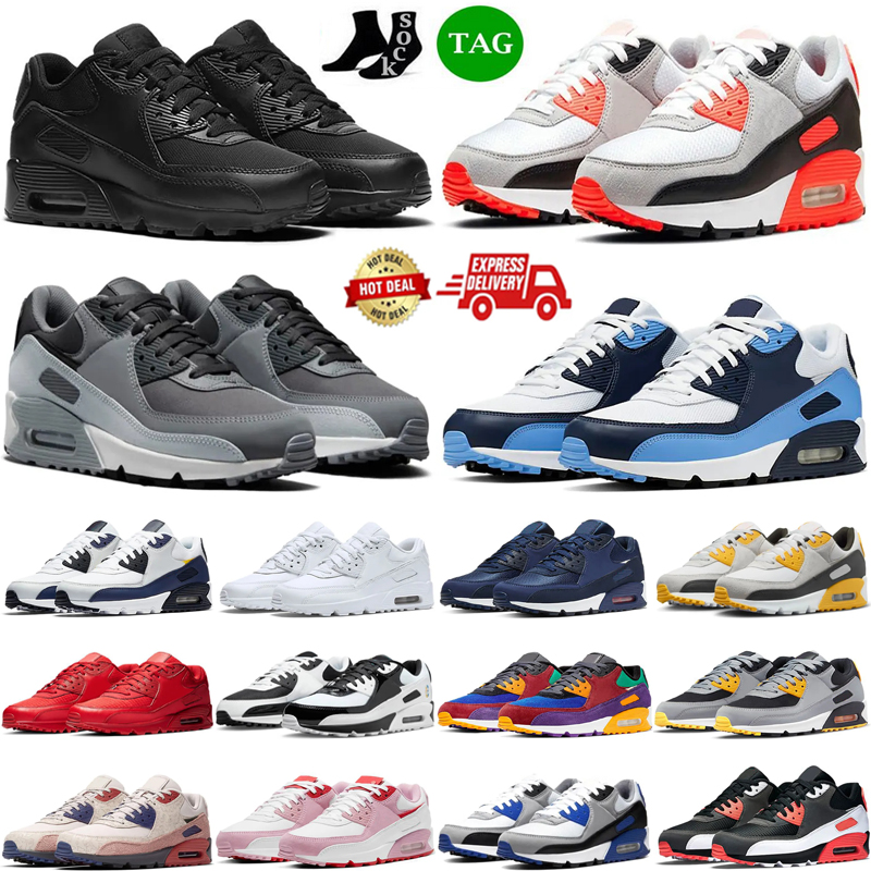 2025 Designer Sports Men Women Running Shoes Classic Triple Black Mesh Leather White Yellow Grey Moss Green Volt Obsidain Outdoor Sneakers size 36-45