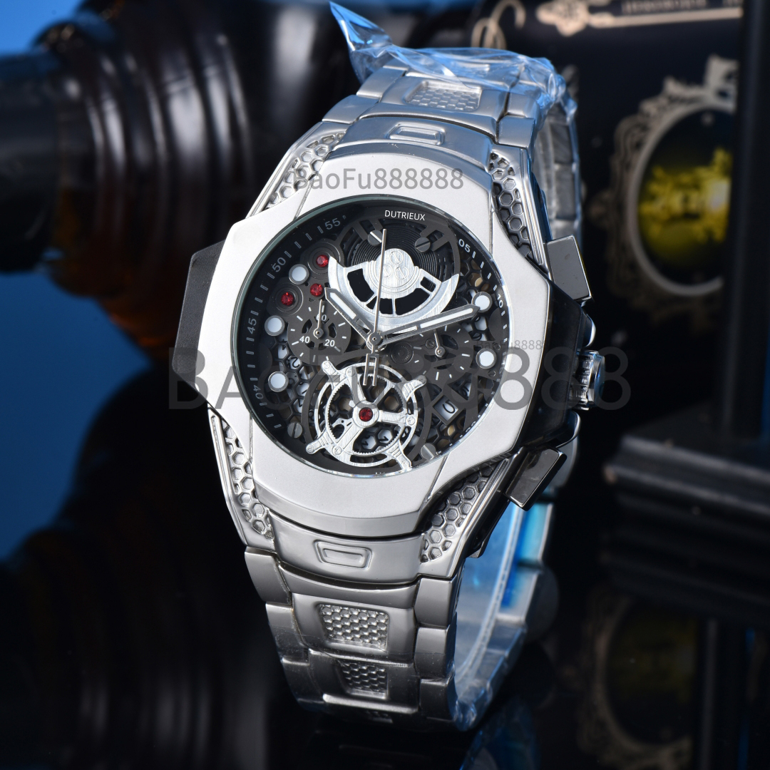 Classic Luxury Designer Men's Watches Quartz Movement Steel Strap Daily Waterproof Date Business Fashion Male Clocks for Special Gift Wholesale