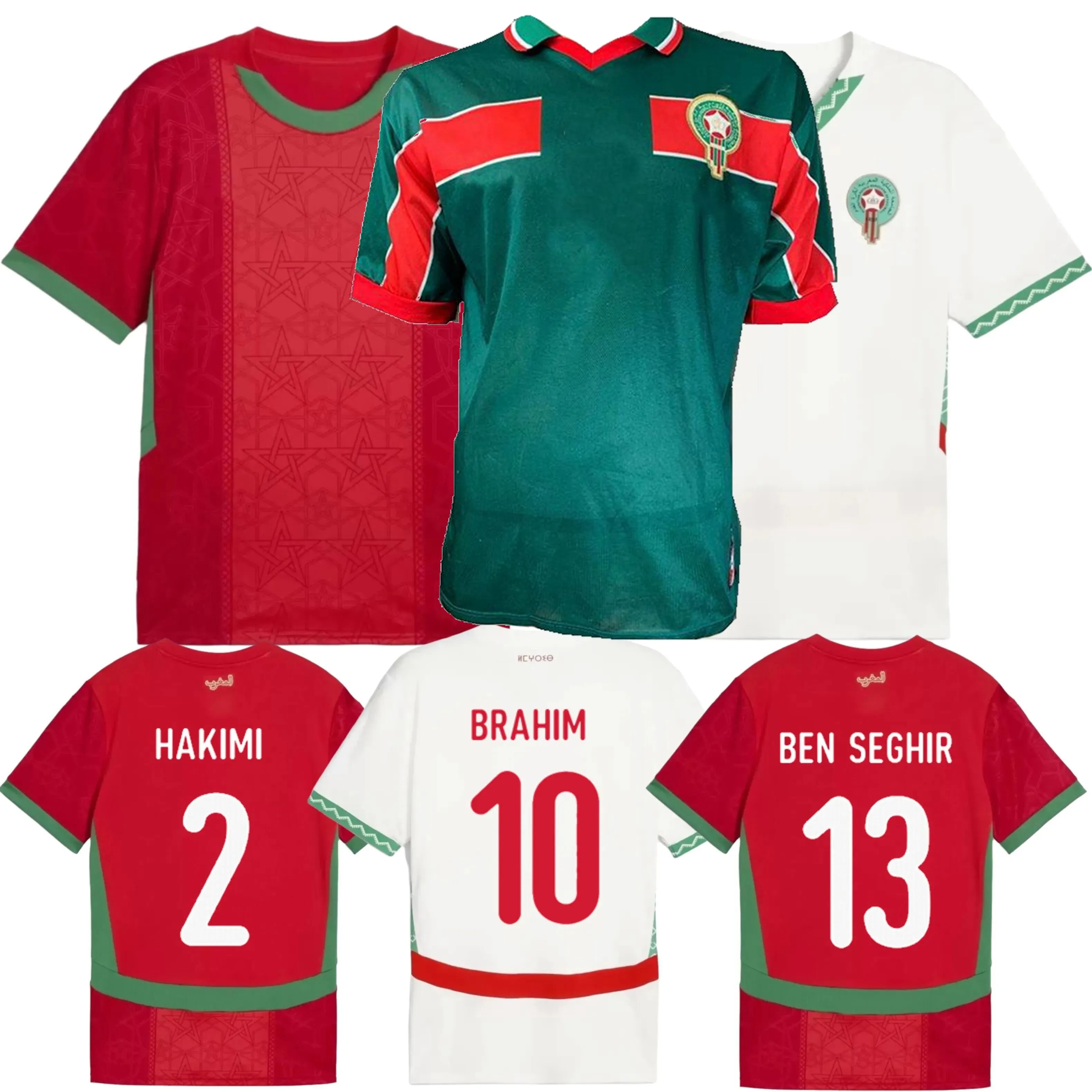Retro classic 1998 Morocco 2024 2025 2026 soccer jerseys HAKIMI BRAHIM BEN SEGHIR EN NESYRI AMRABAT HADJI EL KAABI SAIBARI ZABIRI MAAMMA U20 National football shirt