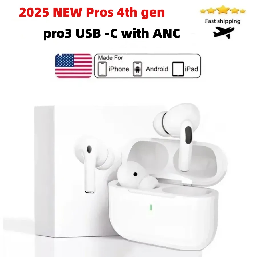2025 Newest tws earbuds Pods 4th Gen With ANC earbuds Pro 3 anc USB C earphones wireless Bluetooth Headset USB-C charging port For Xiaomi iPhone Headphones pods 3rd 2nd
