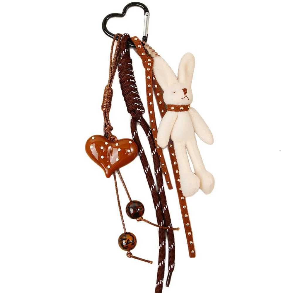 Cartoon Little Rabbit Keychain Heart Shape Pendant Bag Hanging Piece Cute Accessories Gift A276 M251215