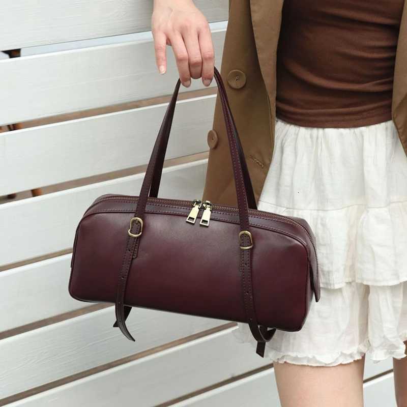 Hifashion Cowhide Genuine Leather Underarm Shoulder Bags For Women New 2025 Luxury Designer Korean Bowling Tote Ladies HandbagsT251215