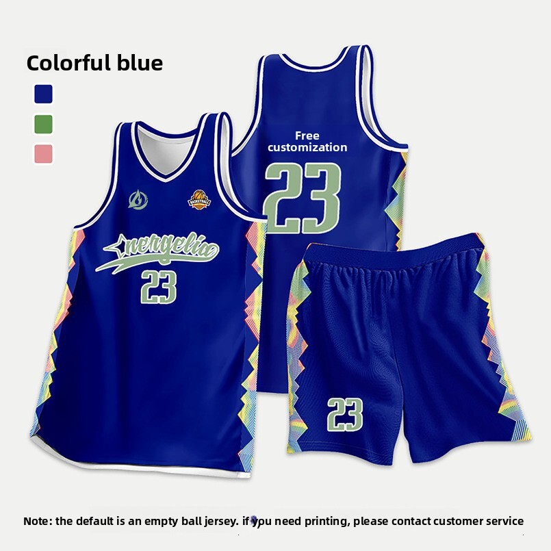 New American Style Basketball for Men and Women, College Student Quick-Dry Custom Village BA Competition Set Training Jersey Printed