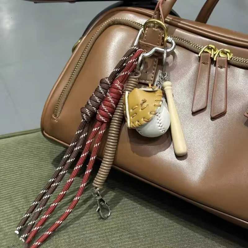 Original Designed Baseball Keychain Nylon Woven Rope Pendant DIY Trendy Heart Mixed Bag Phone Decor Handmade Women Gift M251215