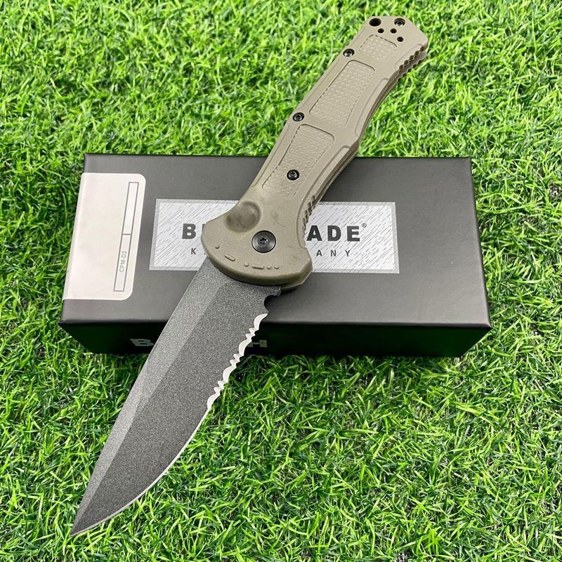 6 styles 9070 Pocket Folding Knife D2 Steel Blade Non-slip Nylon Fiber Handle EDC Outdoor Camping Fishing Multifunctional Tool