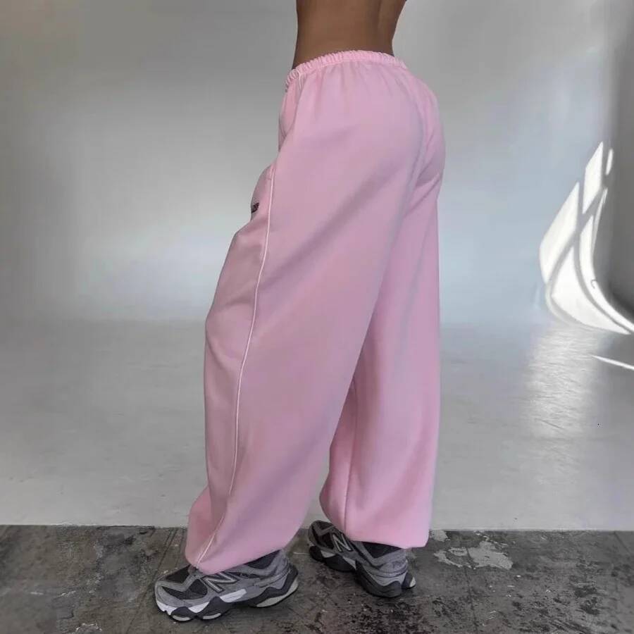 Oversized Y2K American Black Retro Hip-Hop Woman Fashion Casual Sweatpants Loose Jogging Pants High Waist Wide-Leg Streetwear ddmysept ddmysept