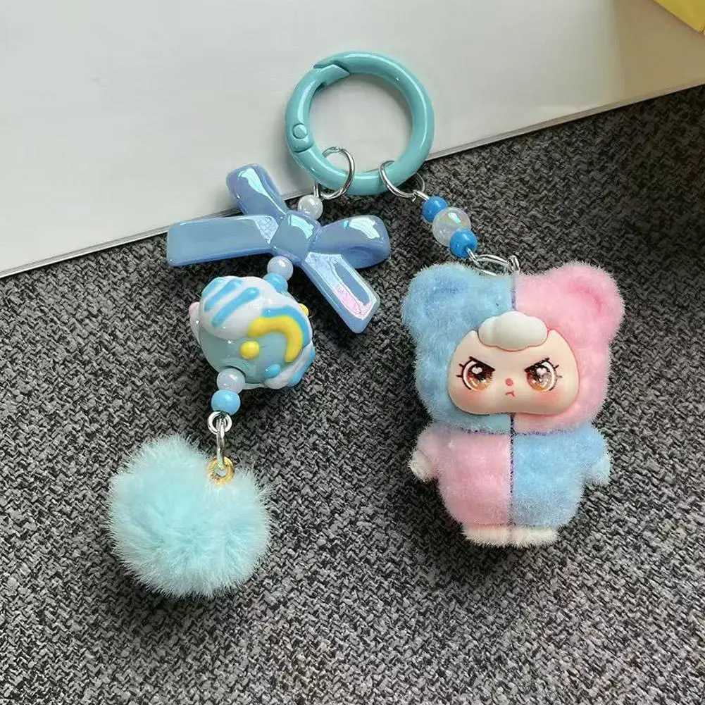 Plush Keychain Pendant Bowknot Bag Hanging Pendent For Mobile Phone Decor Charms Keyring Car Backpack Decor Gift M251215