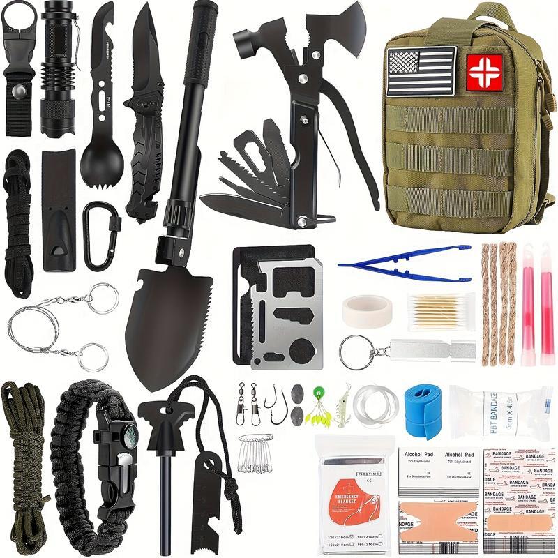 Kits, Professional Survival Gear Equipment Tools First Aid Supplies kit for SOS Emergency Hiking Hunting Disaster Camping Adventures