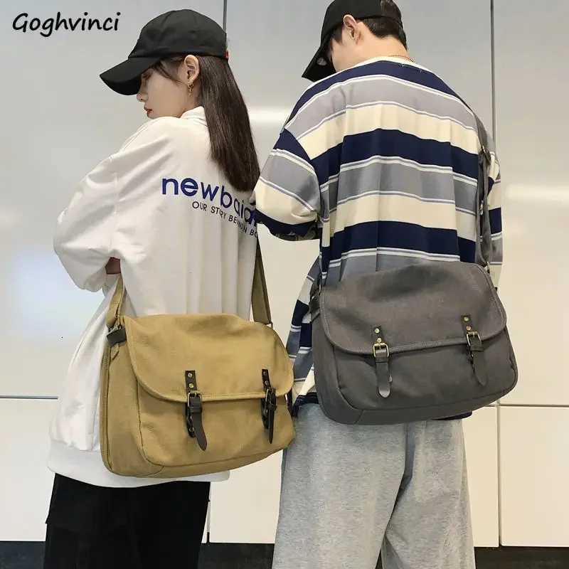 Crossbody Bags Canvas Large Capacity Mens Casual Handbags Vintage Shoulder Messenger Bag Leisure Student Satchel Package bolsosT251215