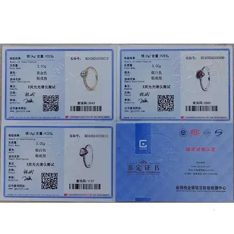 New 925 Sterling Silver Various Colors Shiny Heart-shaped Ring Luxury Exquisite Charm Jewelry Surprise Commemorative Gifts M251215