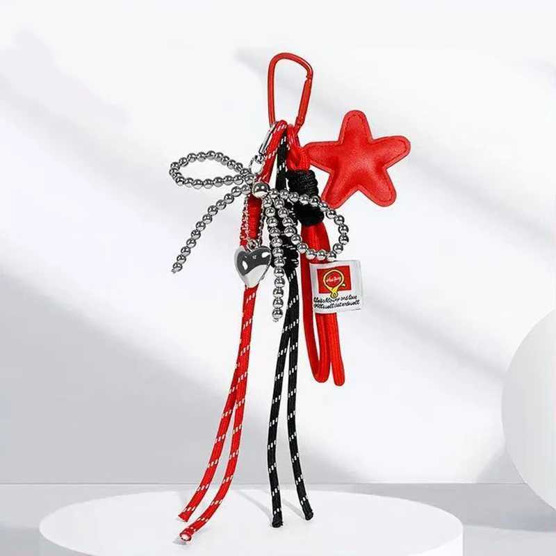 Trendy Bag Hanging Charm Bowknot Star Key Ring Versatile Keychain Pendant Exquisite Backpack Decoration Accessories Gifts M251215