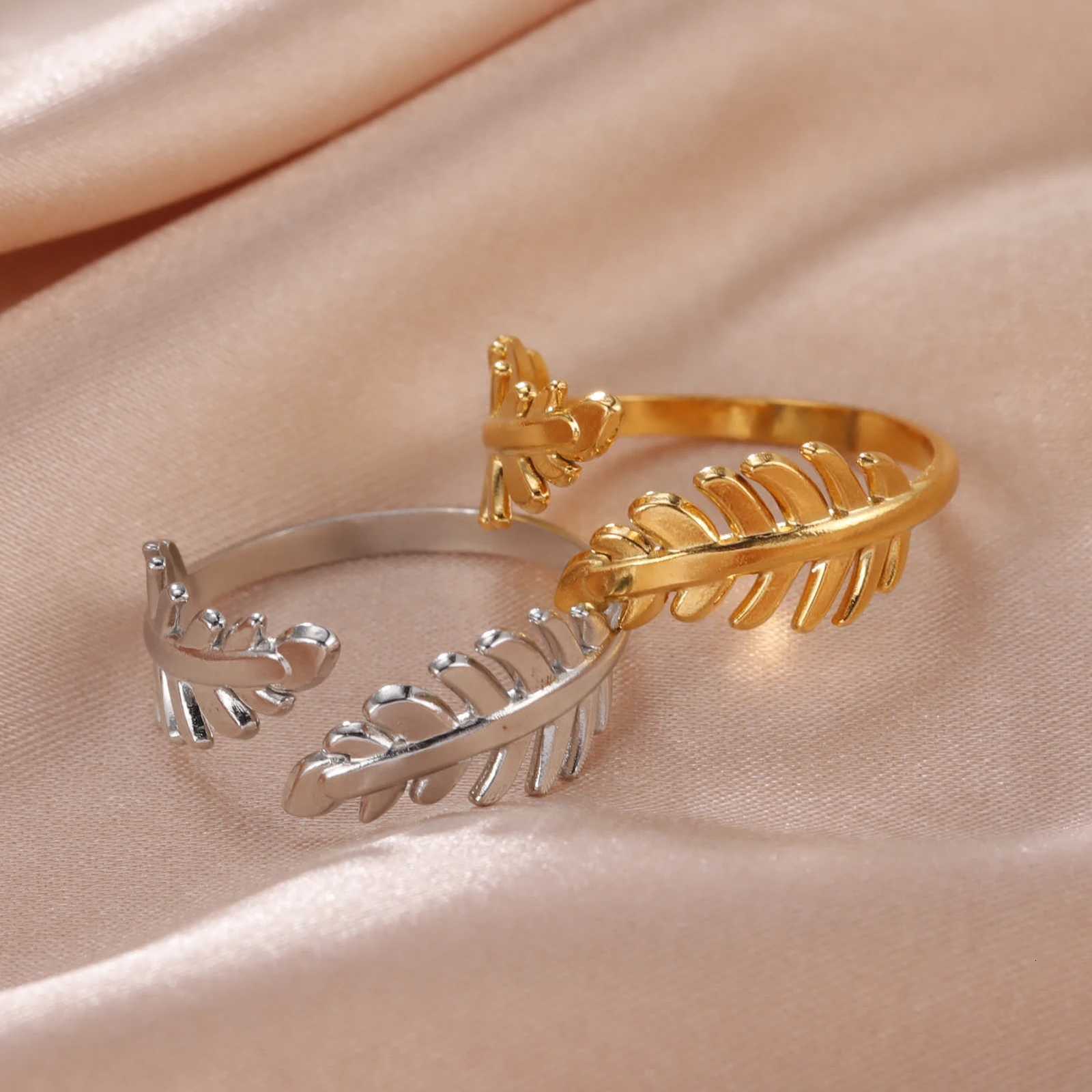 Lucktune Open Ring Stainless Steel Adjustable Womens Finger Ring Fashion Gold Color Jewelry Party Birthday Gift Wholesale M251215