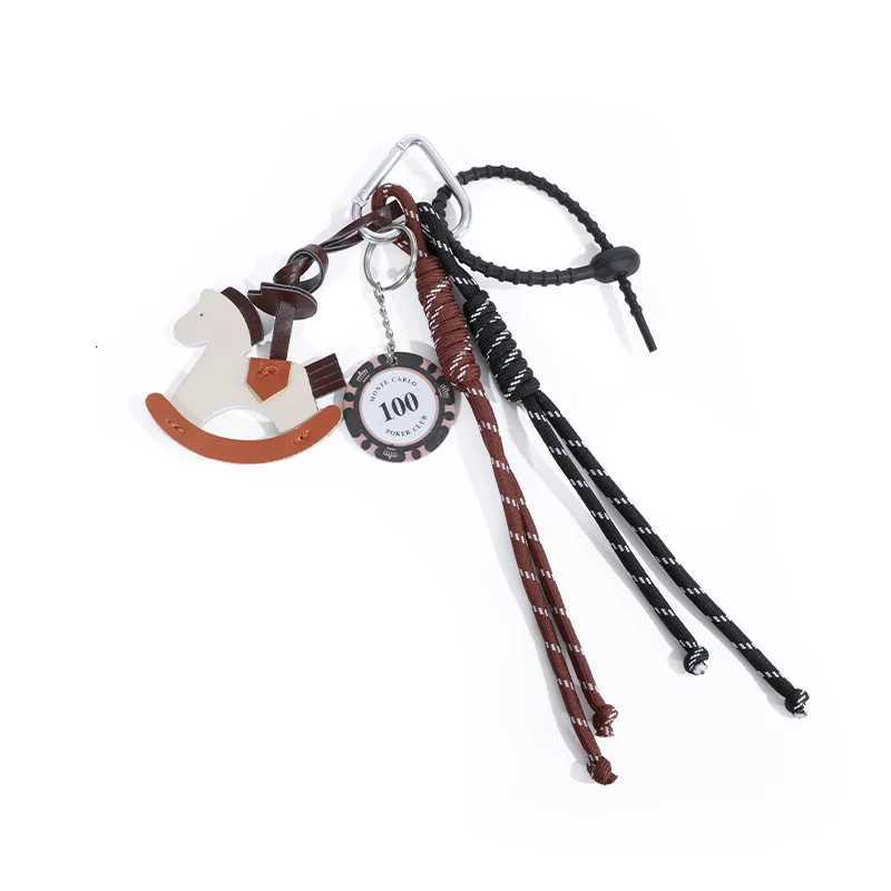 Braided Rope Bag Pendant Keychain Pendant Fashion Style Leather Dachshund Pendant Suitable For Phone Bag Accessories M251215