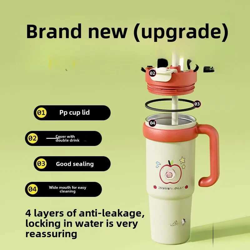 Coffee Mug Female High-Quty Appearance Cup Creative Water Cup Thermos Bottles Stainless Steel Water Bottle H251215