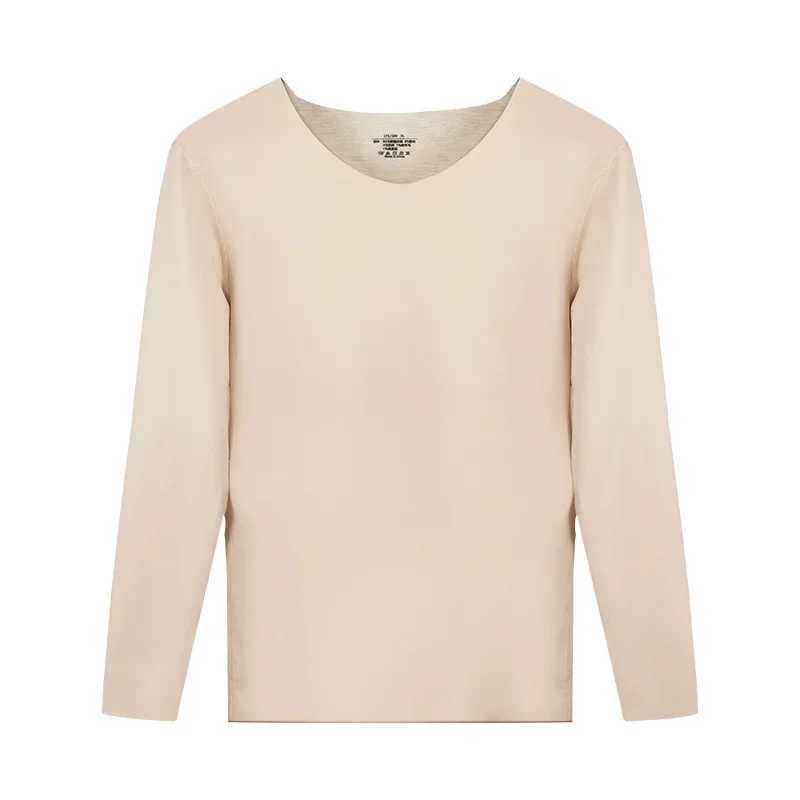 Traceless thermal underwear mens fleece thickened winter cold resistant long-sleeved backing wool thermal shirt men G251215