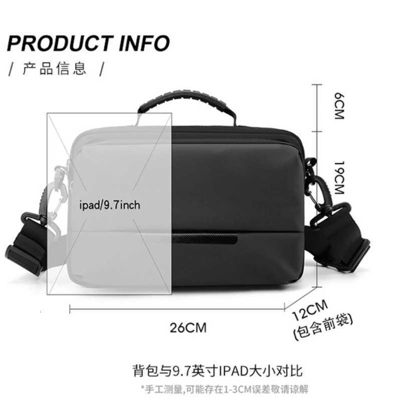 Mens Simple Chest Bag - Water-Resistant Crossbody Shoulder Bag Casual Sling Bag with Horizontal Design for Business TravelT251215