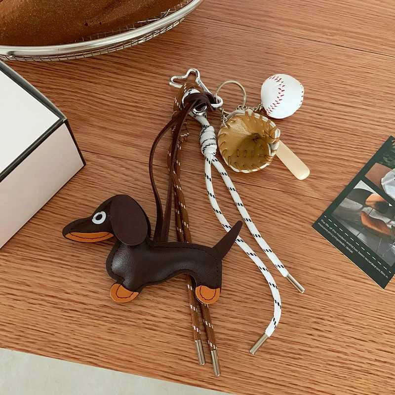 Original Keychain Nylon Woven Rope Sausage Dog Baseball Pendant Hang Bag DIY Personalized Accessories M251215