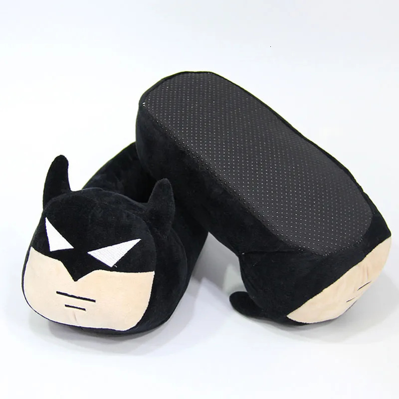 28cm Cartoon Shoes Batman Slippers Anime Figure Cosplay Winter Warm Shoes Adult Indoor Floor Homewear Shoes Party Gift 251210