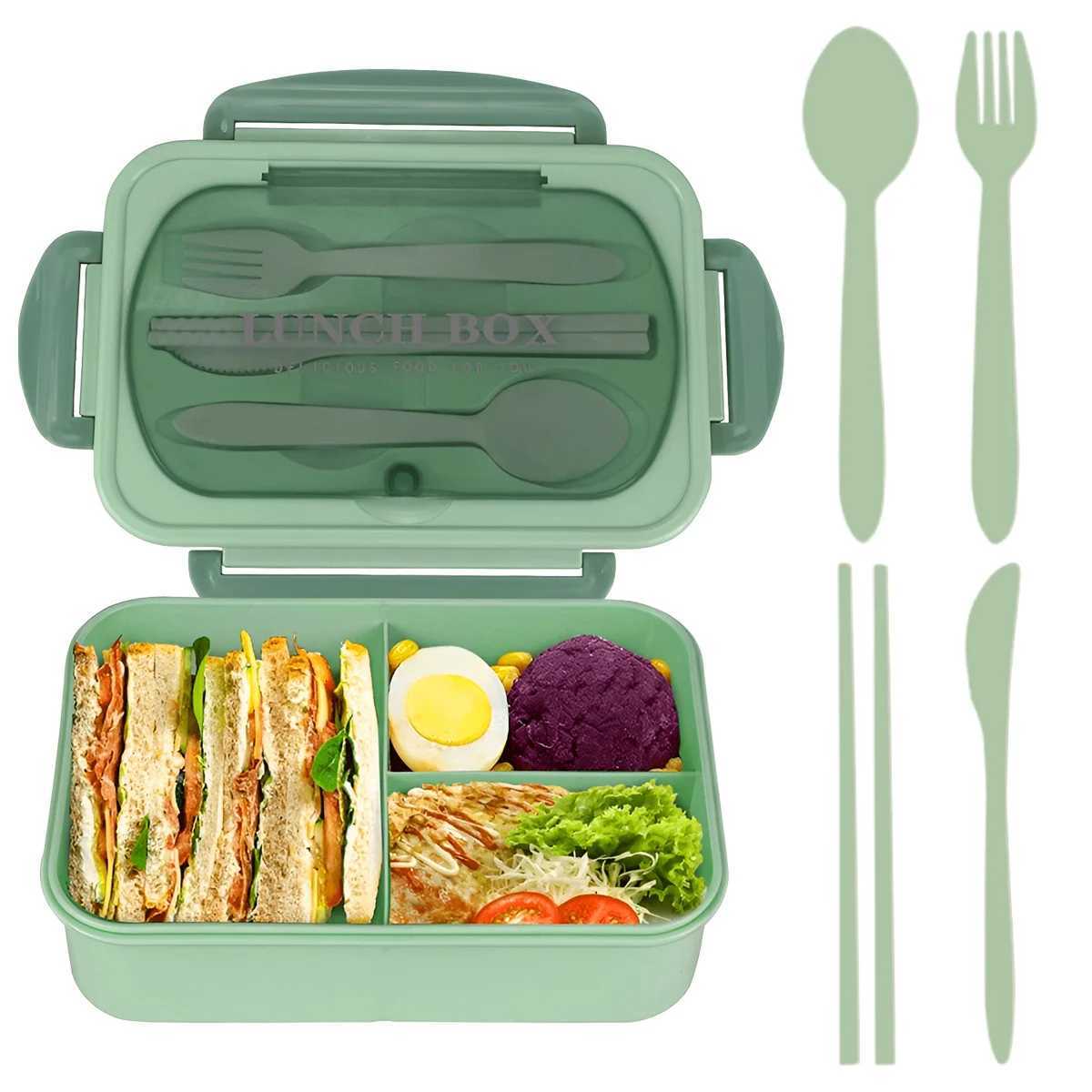 Bento Lunch Box Fruit Food Container For Kids Cpartment Microwave Oven Dinnerware Leakproof Lunchbox Outdoor Camping Picnic H251213
