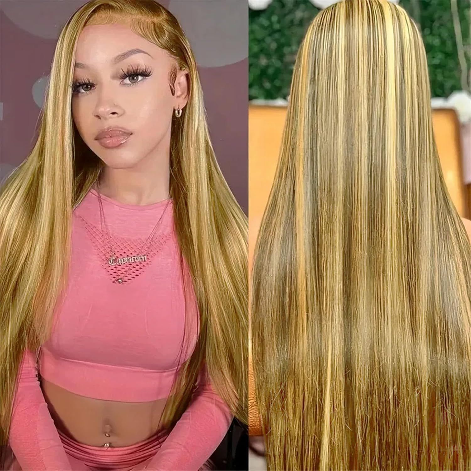 Cross border Amazon Europe & US Bestseller Style Front Lace Wig, Long Straight Hair, Synthetic High Temperature Fiber, White