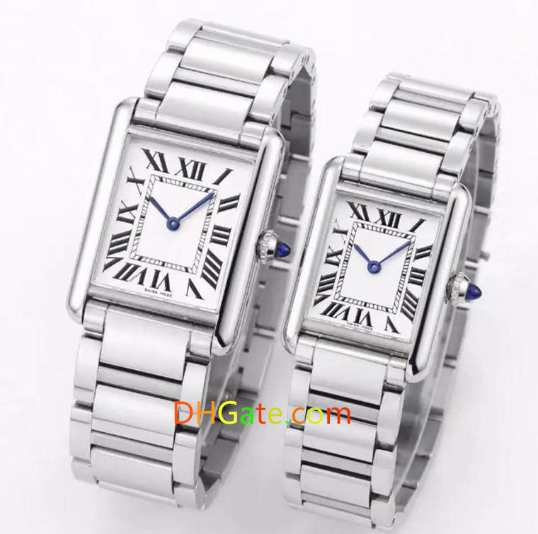 28mm 34mm Watches good luxury tankity solo men brand quartz womens watches joker ladies wristwatches lovers classic square mens watch