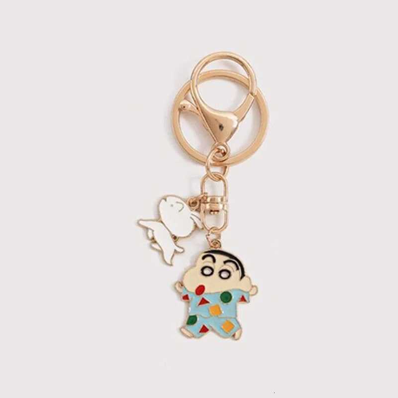 Crayon Shin chan Little White Keychain Cute Cartoon Anime Figures Keychain Bag Backpack Pendant Accessory Decoration Toy Gift M251215