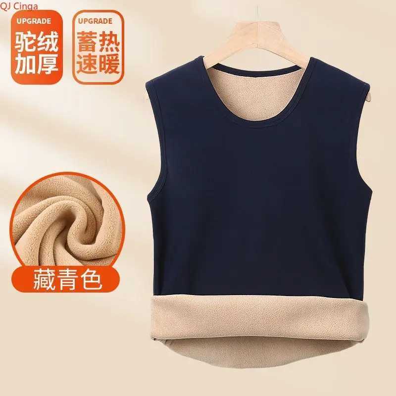 Winter Mens Red Sleeveless Back Vest Stylish and Warm Base Layer Top Asian Sizes Thermal Underwear Tops M-5XL G251215