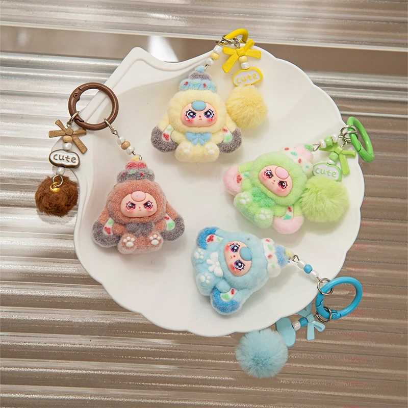 Cute Plush Keychains Party Gifts Kawaii Keychain Phone Chain New Year Xmas Party Favors Gift Face Cute Aesthetic Keychain M251215