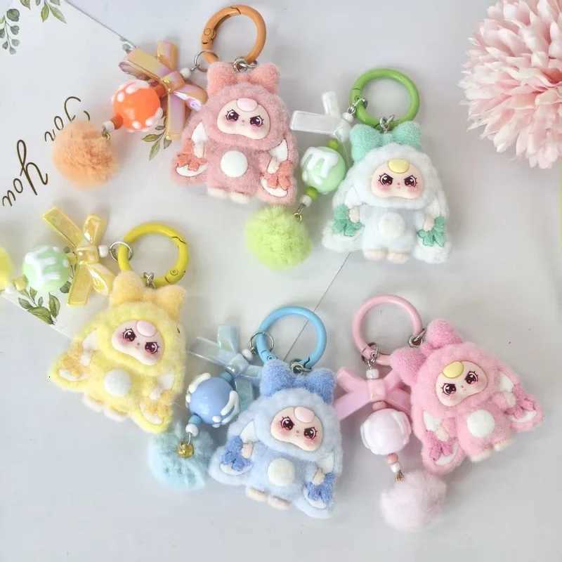 New 10 Pcs Mixed Three Keychain Pendant Flocking Doll Keai Bags Hang Ornaments Student Gifts M251215