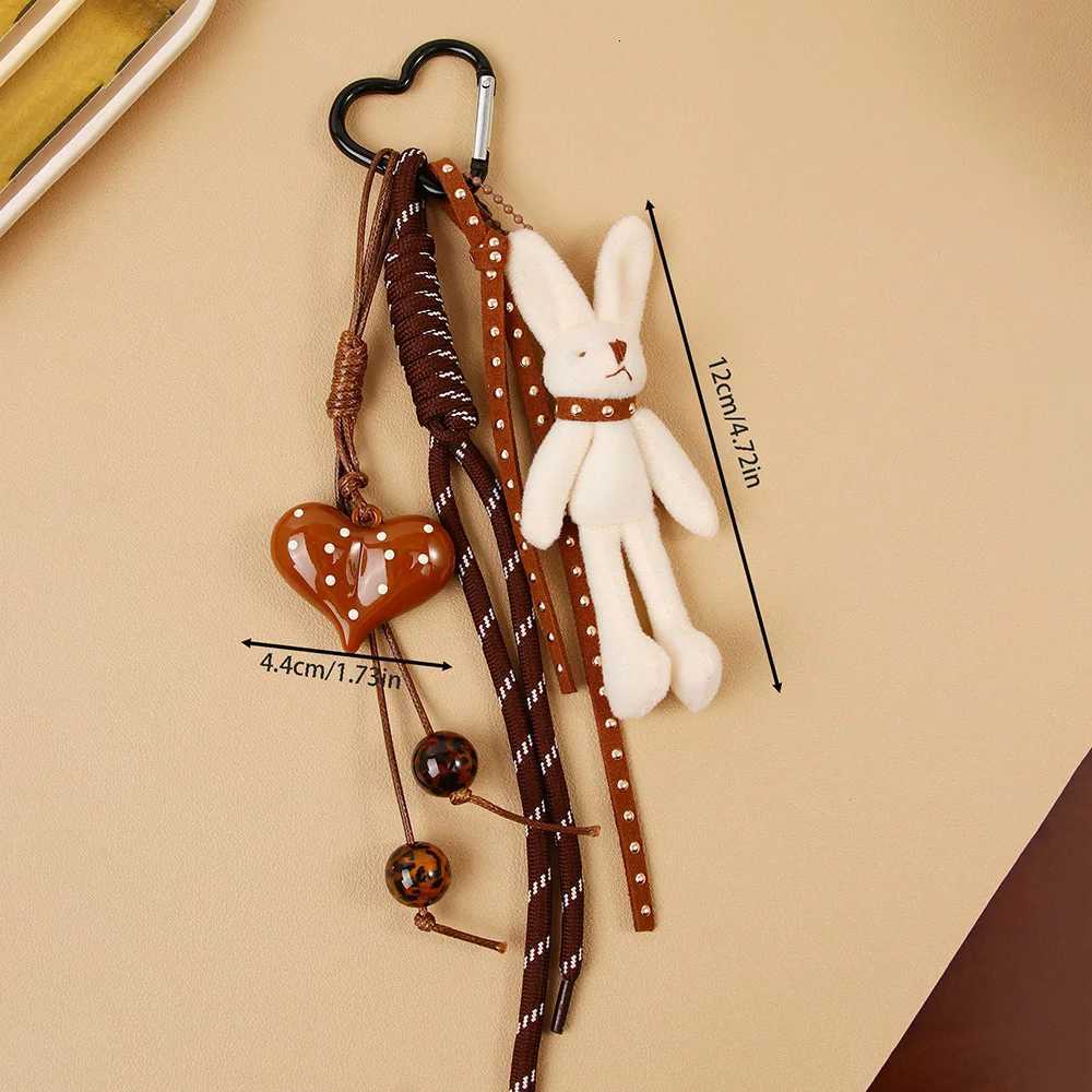 Cartoon Little Rabbit Keychain Heart Shape Pendant Bag Hanging Piece Cute Accessories Gift A276 M251215