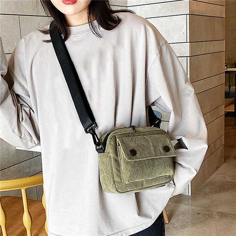Bag Leisure Single Shoulder Messenger Bag Casual Corduroy Small Square Bag Mini Simple Women CrossBody Bag Purse Phone BagT251215