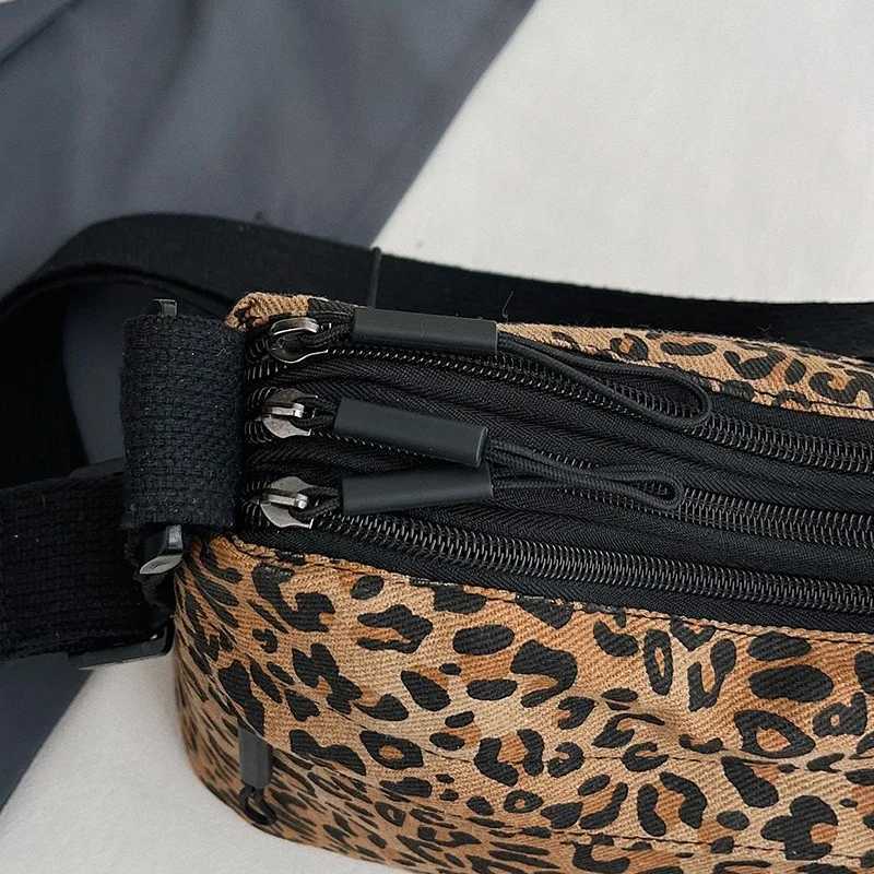Womens Large Capacity Leopard Print Bag Retro Crossbody Shoulder Tote for Autumn Winter CommuteT251215