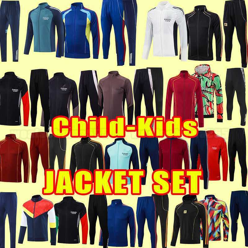 Arsenaa long sleeve soccer tracksuits training Jacket coat 25 26 G.JESUS Arsen gunners WHITEOUT VIOLENCE WHITE THOMAS PEPE SAKA TIERNEY SMITH 2025 2026 set