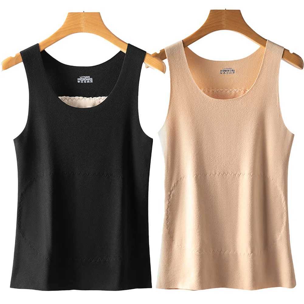 Womens Thermal Underwear Heat Insulation Tank Top Base Vest Thickening Seamless Fitness Shirt Autumn Winter Sleeveless Warm Top G251215