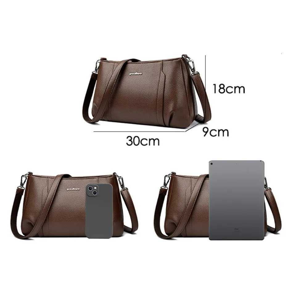 Genuien Brand Top Quality Soft Pu Leather Female Elegant Crossbody Shoulder Bags for Women Casual Tote Purses and Handbags 2026T251215