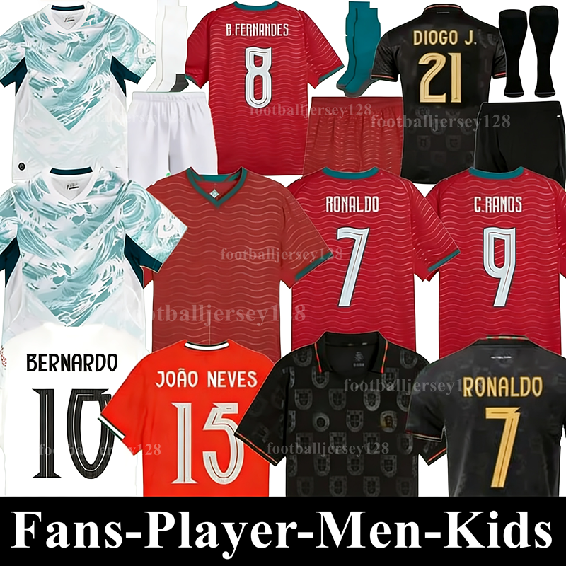 25 26 27 Portugal soccer Jerseys Portuguesa RoNalDo Jerseys JOAO FELIX BERNARDO B. FERNANDES PEPE 2025 2026 World Cup Team Portugal football shirt Team Men Kids kit