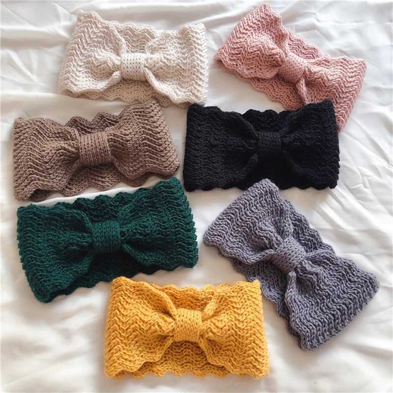 Women Knitted Wool Bowknot Headband Autumn Winter Elastic Wide Twist Hairband Female Girl Solid Color Warm Turban HeadwearXJ251215 - view 4