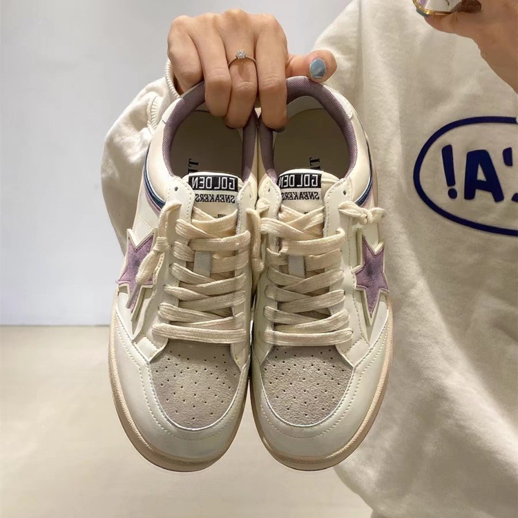 free shipping Retro color blocked star fashion shoes women's taro mud purple height increasing shoes versatile new