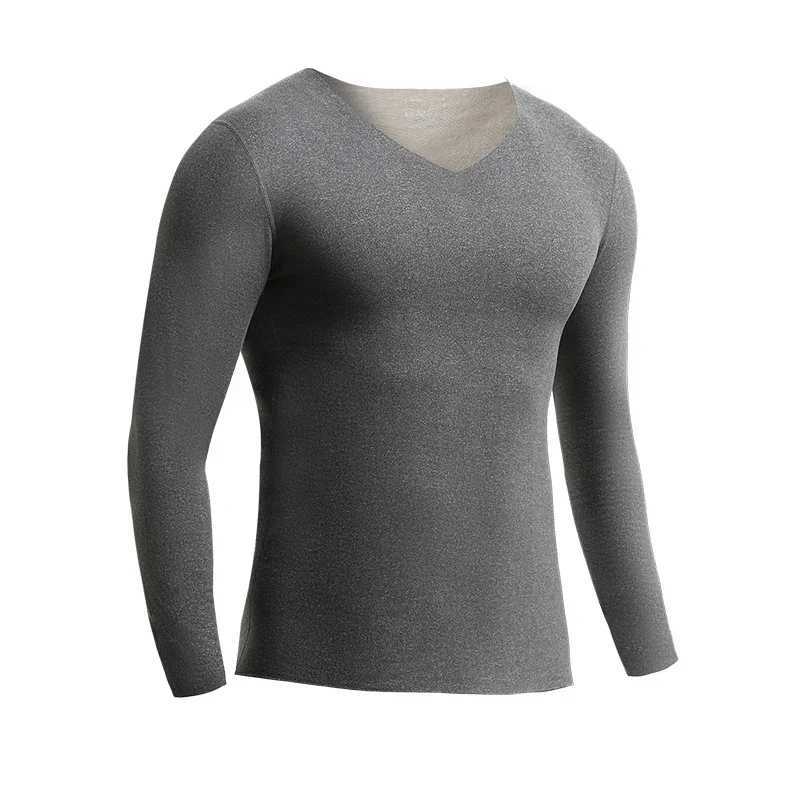 1pc Modal mens thermal underwear mens seamless cold-proof basic style base layer top single-piece upper garment long-sleeved G251215