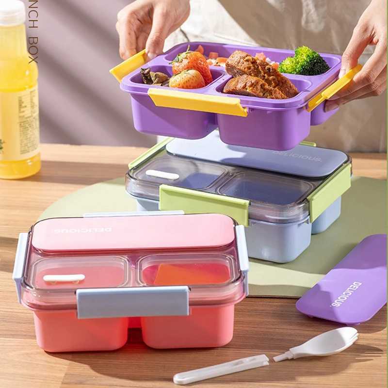 1200ml Lunch Box for Students Off Heat-resistant Bento Box Bring Tableware Off Worker Picnic Bento Food Storage Containers H251213