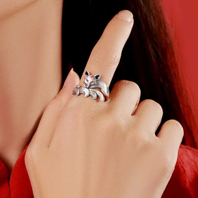 Buyee 925 Sterling Silver Female Big Ring Elegant Open Ring Finger for Women Fashion Animal Fine Jewelry Circle Gift M251215