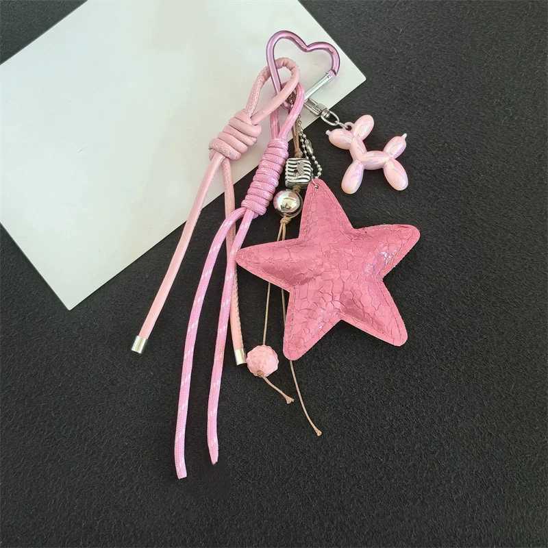 2025 New PU Leather Starfish Bag Charm Cute Decorative Keychain Decoration Fashion Braided Rope Bag Accessorie M251215