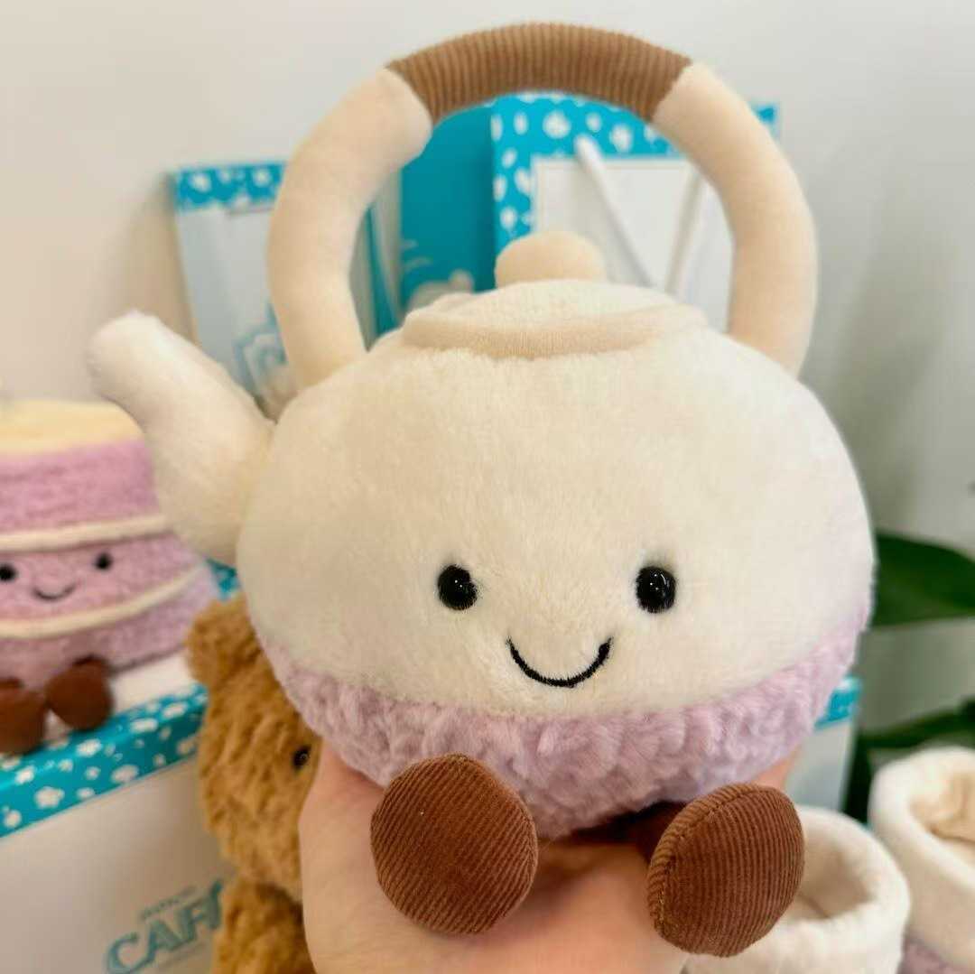 2026 Jellys Cat Shanghai Limited Edition Cake Bear Teapot Kettle Plush Toy New Year Gift online Y260128