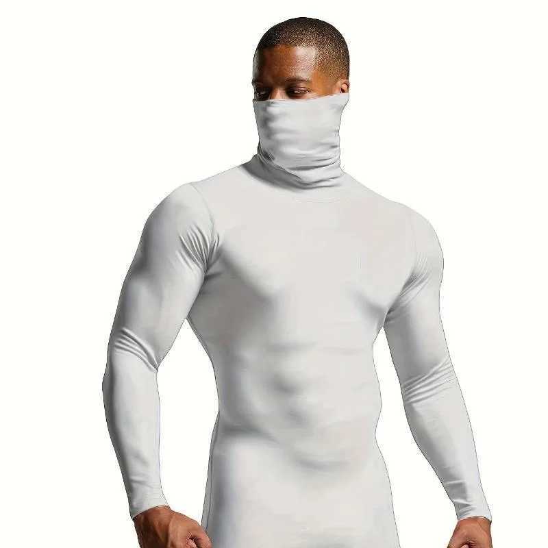 Winter Thermal Underwear Mens High Neck Solid Color Underwear Male Warm High Neck Pullover Long Sleeved Top Clothes G2512151