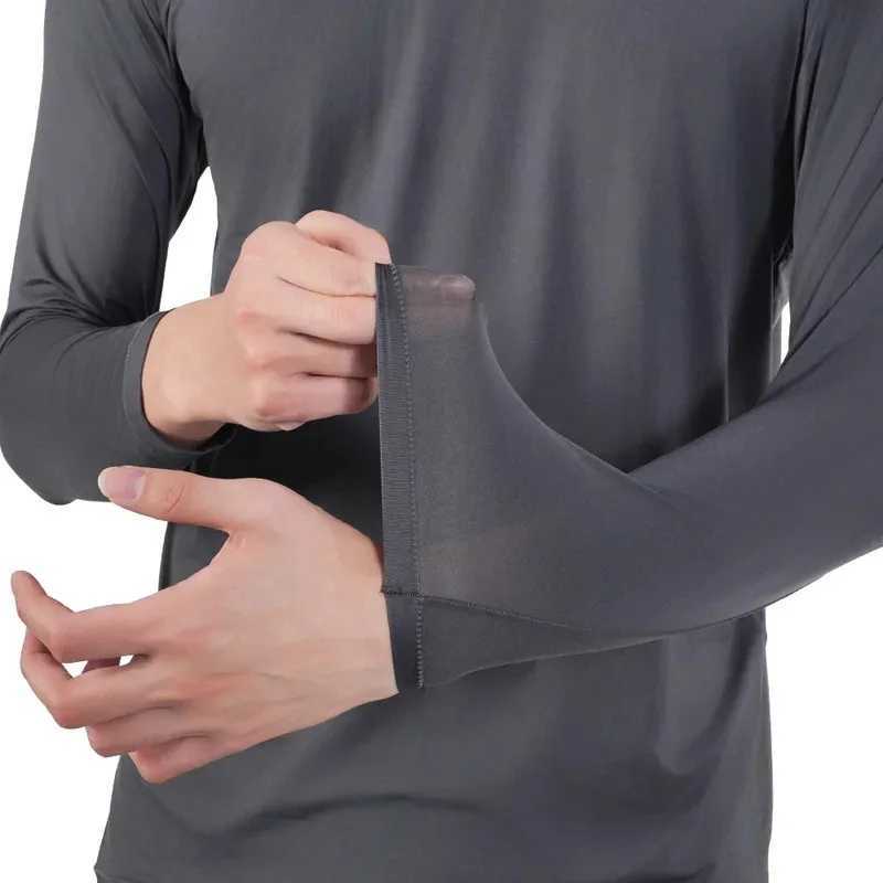 1pc Mens Ultrathin Thermal Underwear Plus Size Constant Temperature Seamless Long Sleeve High elasticity Bottom Tops 40-100kg G2512151