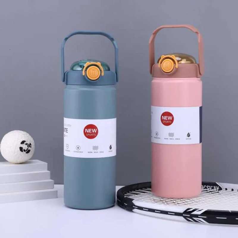 12L Thermo Bottle Stainless Steel Large Capacity Vacuum Flask With Straw Tumbler Cold Hot Drinks Thermos Cup Gym Drinkware H251215