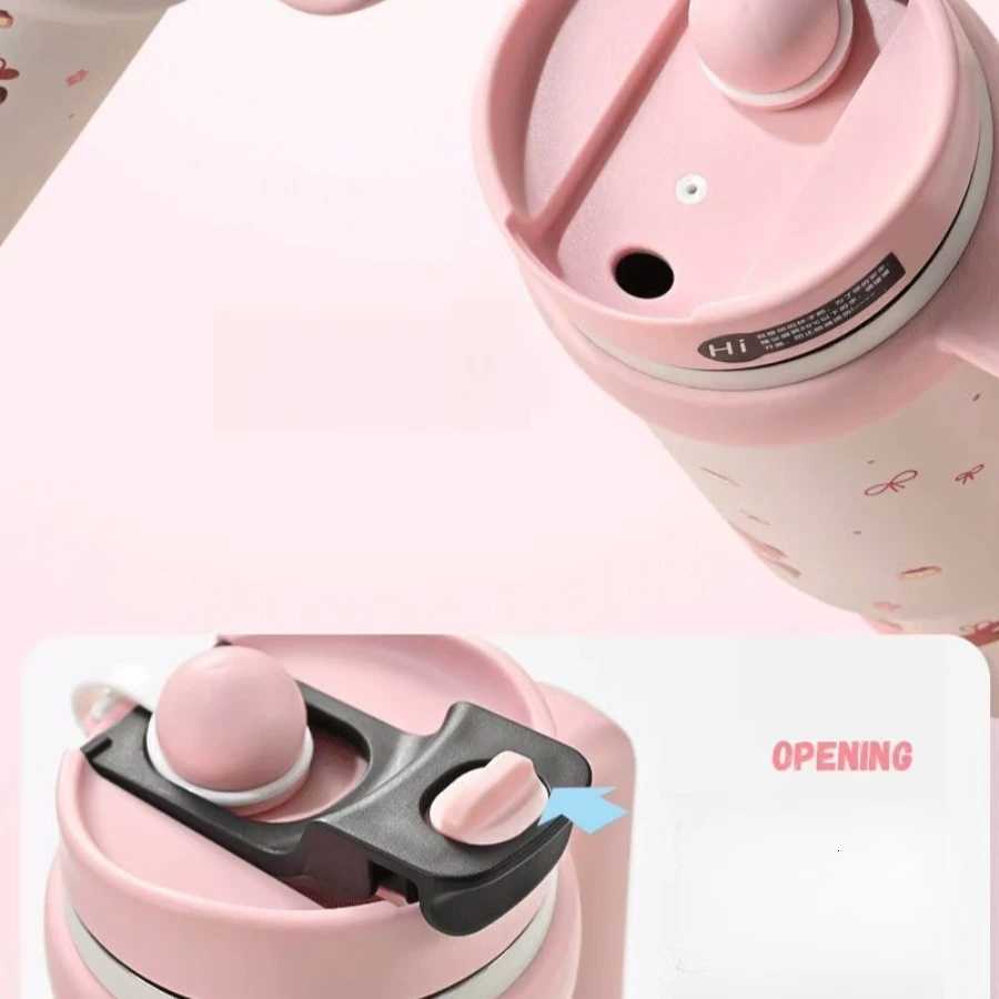 High-color value small fresh coffee cup jumbo girls large-capacity office double-drink thermal insulation cup premium sense H251215