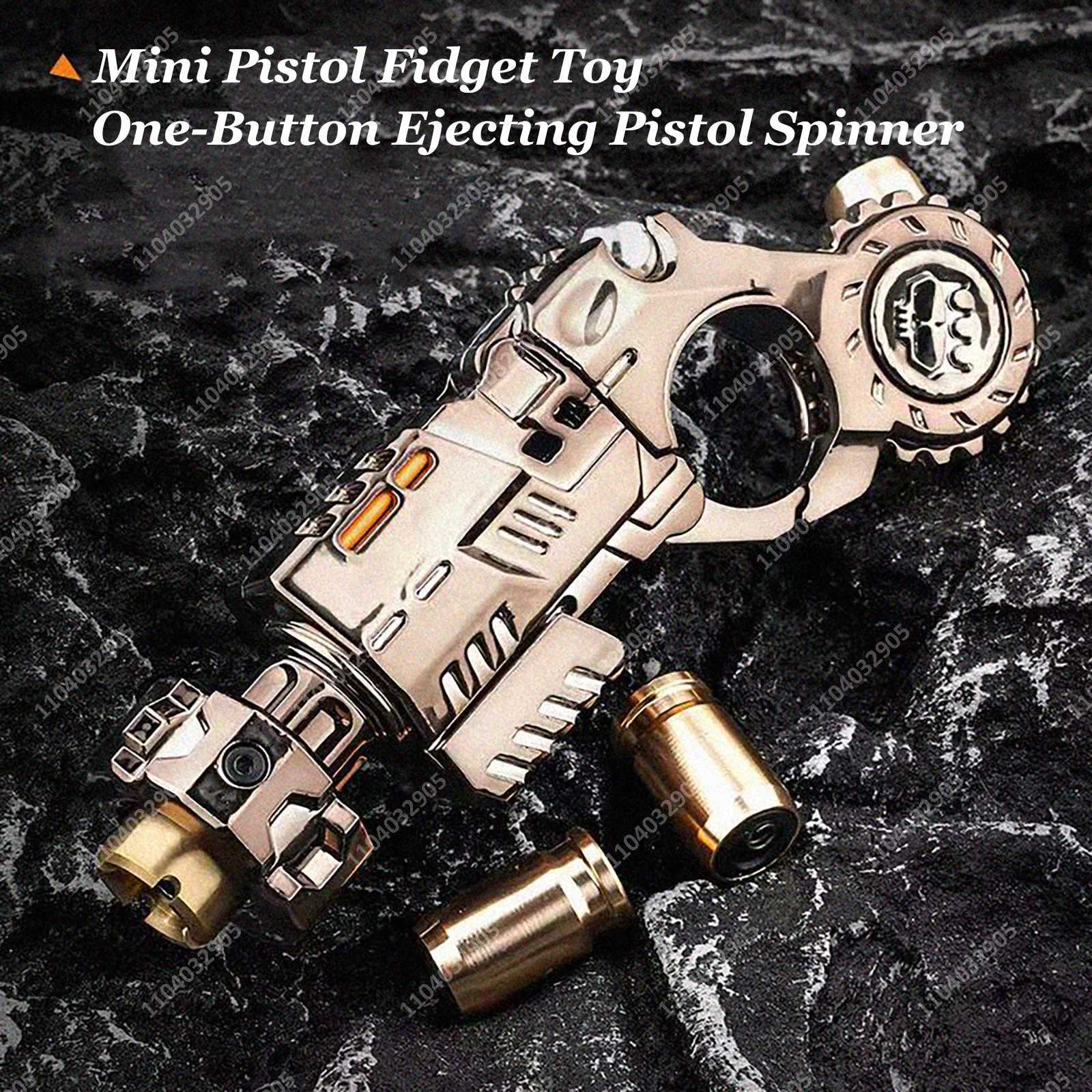 EDC Tactical Pistol Toy Fidget Spinner Ejectable Shell Toy Fidget Gear Gadget Stress Relief Anti-Anxiety Toy for Adults Gift W251215
